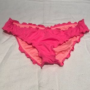 Victoria Secret Ruffle Cinched Bikini Bottoms